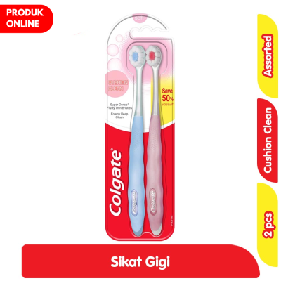 Promo Colgate Sikat Gigi Cushion Clean Assorted 2 pcs Alfamart