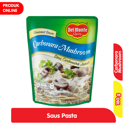 Promo Del Monte Saus Pasta Carbonara Jamur 180 g Alfamart