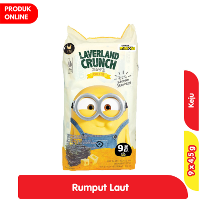 Promo Laverland Crunch Camilan Rumput Laut Cheese 9 x 4.5 g Alfamart