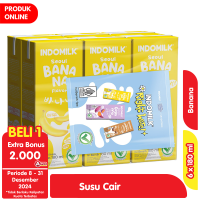 Promo Harga Indomilk Korean Series Seoul Banana 180 ml - Alfamart