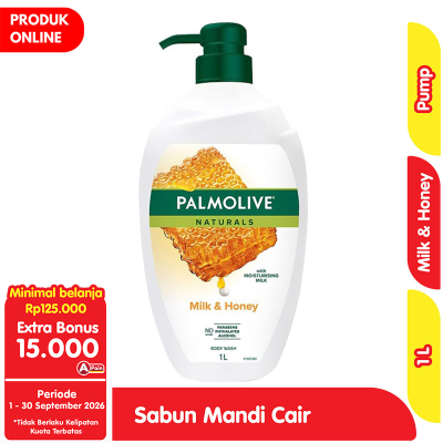 Promo Palmolive Naturals Sabun Mandi Cair Susu & Madu Pump 1 L Alfamart