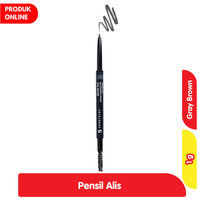 Promo Somethinc Brow Wiz Retractable Pensil Alis Gray Brown 1 g Alfamart