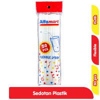 Alfamart Sedotan Plastik Flexibel 50pcs