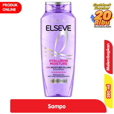 Promo L'Oreal Paris Elseve Hyaluron Moisture Sampo Melembabkan 280 ml Alfamart