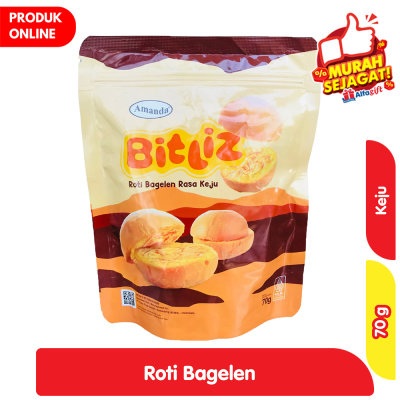 Promo Amanda Bitliz Roti Bagelen Rasa Keju 70 g Alfamart