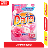 Promo Harga Daia Deterjen Bubuk + Softener Pink 2700 gr - Alfamart