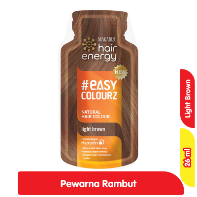 Makarizo Hair Energy Easy Colourz Pewarna Rambut Cokelat Muda 26 ml