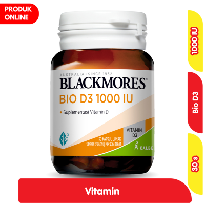Promo Blackmores Bio D3 1000 IU Suplemen Kesehatan Tinggi Vitamin D 30 Tablet Alfamart