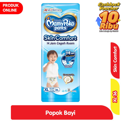 Promo MamyPoko Skin Comfort Popok Celana Bayi XL 36 pcs Alfamart