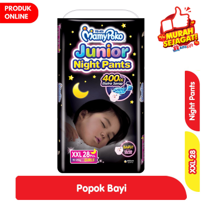 Promo MamyPoko Junior Night Popok Celana Bayi Girls XXL 28 pcs Alfamart