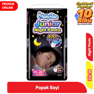 Promo MamyPoko Junior Night Popok Celana Bayi Girls XXL 28 pcs Alfamart