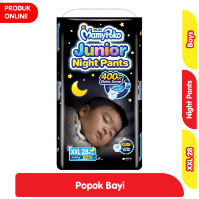 Promo MamyPoko Junior Night Popok Celana Bayi Boys XXL 28 pcs Alfamart