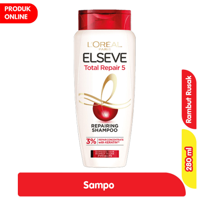 Promo L'Oreal Paris Elseve Total Repair 5 Sampo Rambut Rusak 280 ml Alfamart