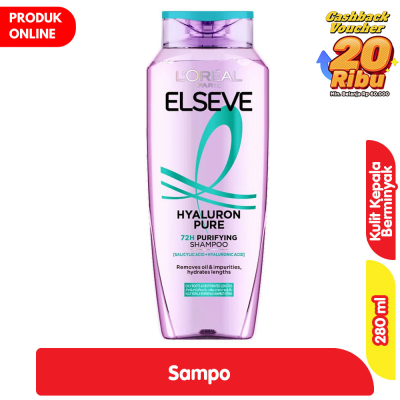 Promo L'Oreal Paris Elseve Hyaluron Pure Sampo Purifying 280 ml Alfamart