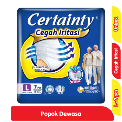 Promo Certainty Cegah Iritasi Popok Celana Dewasa L 7 pcs Alfamart