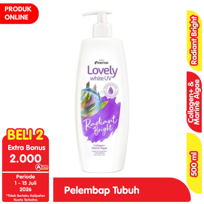 Promo Emeron Lovely White UV Lotion Tubuh Radiant Bright 500 ml Alfamart