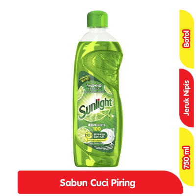 Sunlight Sabun Cuci Piring Jeruk Nipis Botol 750 ml