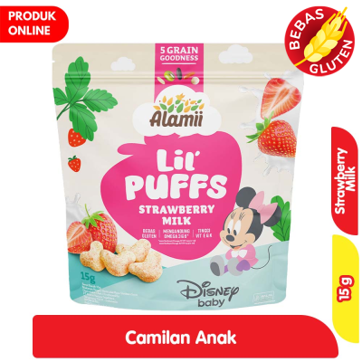 Alamii Lil' Puffs Edisi Disney Strawberry Milk 15 g
