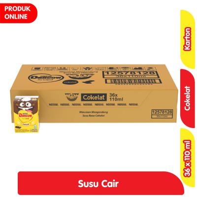 Promo Nestle Dancow FortiGro Rasa Cokelat Susu Kotak UHT 36 x 110 ml - Karton Alfamart