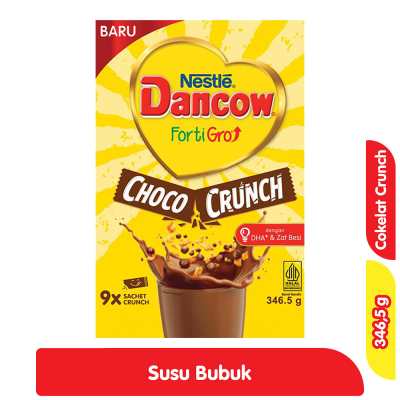 Promo Nestle Dancow FortiGro Susu Bubuk Instan Cokelat Crunch 346.5 g Alfamart