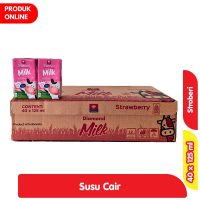 Promo Harga Diamond Milk UHT Strawberry 125 ml - Alfamart