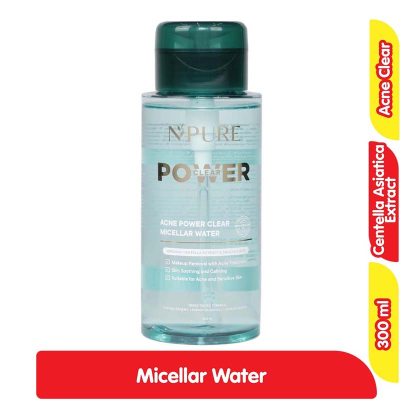 NPure Acne Power Clear Micellar Water Pembersih Makeup 300 ml