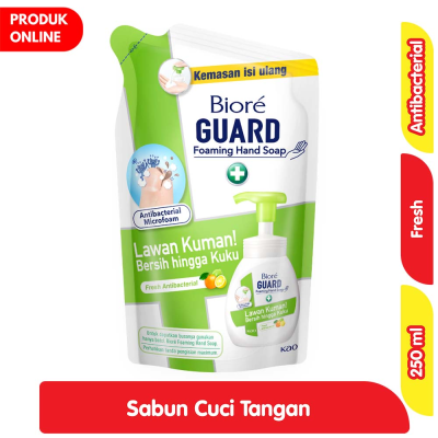 Promo Biore Guard Sabun Cuci Tangan Foam Anti Bakteri Fresh Refill 250 ml Alfamart
