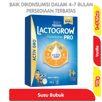 Promo Harga Lactogrow 3 Susu Pertumbuhan Vanila 750 gr - Alfamart