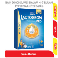 Promo Harga Lactogrow 3 Susu Pertumbuhan Vanila 350 gr - Alfamart