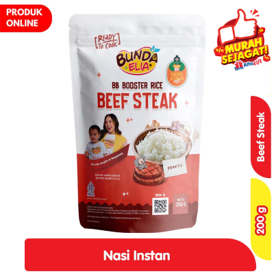 Promo Bumbu Bunda Elia BB Booster Nasi Instan Beef Steak 200 g Alfamart