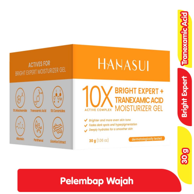 Promo Hanasui Bright Expert + Tranexamic Acid Moisturizer Gel Wajah 30 g Alfamart