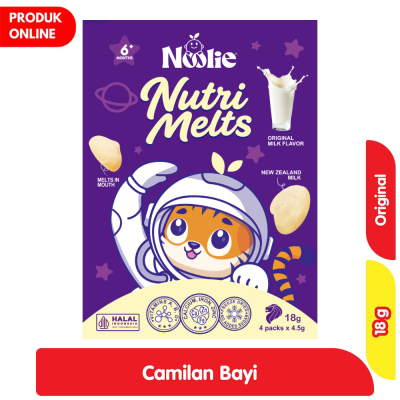 Promo Noolie Makanan Suplemen Anak Nutri Melt Rasa Susu Original 18 g Alfamart