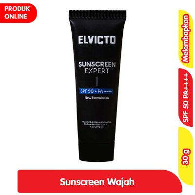 Promo Elvicto Sunscreen Wajah Pria Expert SPF 50 30 g Alfamart
