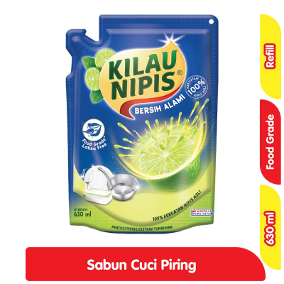 Promo Kilau Nipis Sabun Cuci Piring Refill 630 ml Alfamart