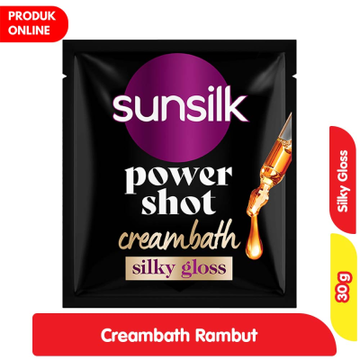 Promo Sunsilk Power Shot Creambath Rambut Silky Gloss Sachet 30 g Alfamart
