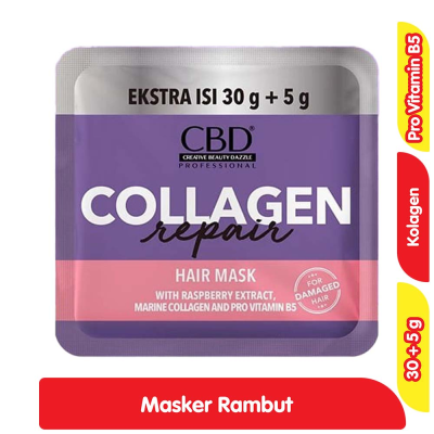 Promo CBD Collagen Repair Masker Rambut Rusak Sachet 30 + 5 g Alfamart