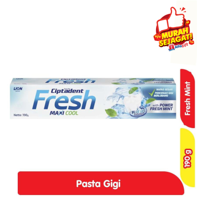 Promo Ciptadent Fresh Maxi Cool Pasta Gigi Mint 190 g Alfamart