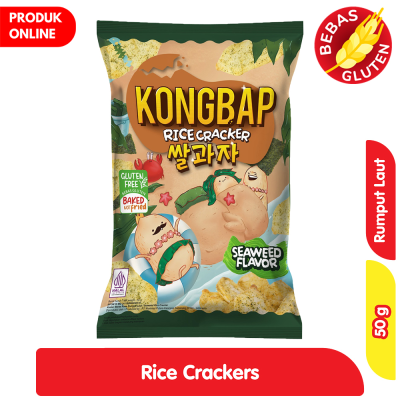 Promo Kongbap Rice Crackers Rasa Rumput Laut 50 g Alfamart