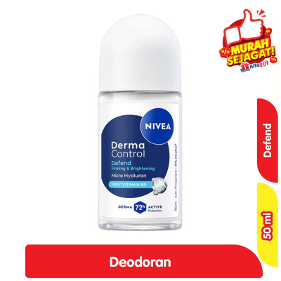 Promo Nivea Derma Control Defend Deodoran Roll On Wanita 50 ml Alfamart