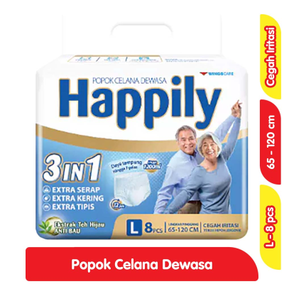 Promo Happily Popok Celana Dewasa L 8 pcs Alfamart