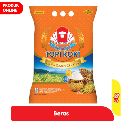 Promo Topi Koki Beras Fortifikasi Kristal 5 kg Alfamart