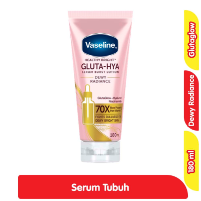 Promo Vaseline Gluta-Hya Serum Tubuh Dewy Radiance 180 ml Alfamart