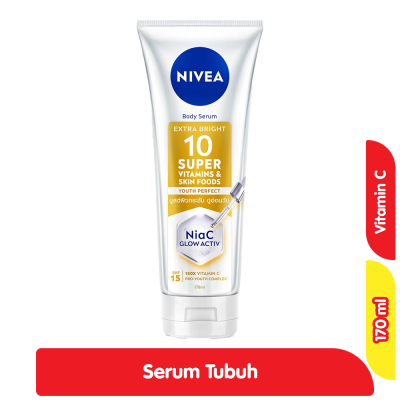 Promo Nivea Extra Bright Serum Tubuh Super Vitamin Youth Perfect 170 ml Alfamart