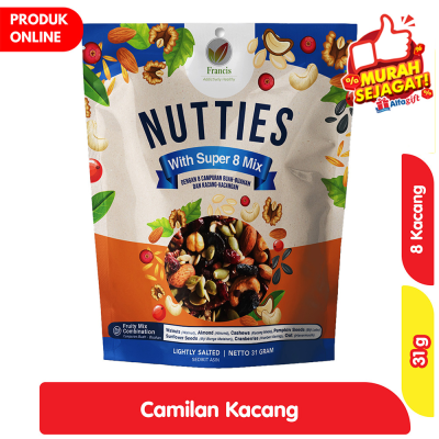 Promo Francis Nutties Camilan Kacang With Super 8 Mix 31 g Alfamart
