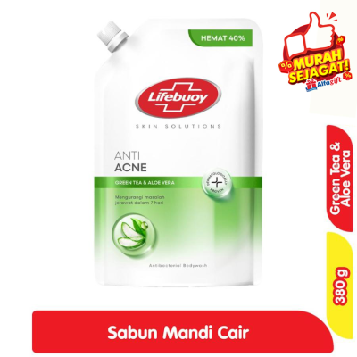Promo Lifebuoy Sabun Mandi Cair Green Tea & Aloe Vera 380 g Alfamart