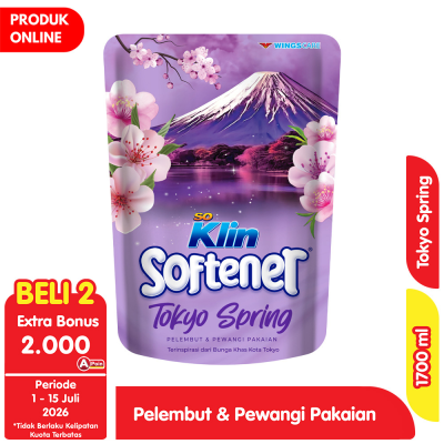 Promo So Klin Pelembut & Pewangi Pakaian Tokyo Spring 1700 ml Alfamart