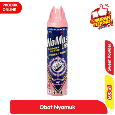 Promo NoMos Obat Nyamuk Aerosol Sweet Powder 600 ml Alfamart