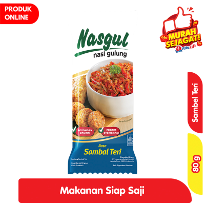 Promo Nasgul Nasi Gulung Siap Makan Sambal Teri 80 g Alfamart
