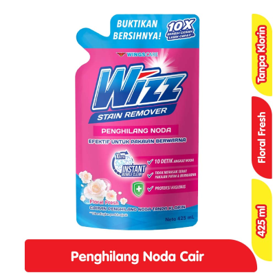 Wizz Penghilang Noda Pakaian Cair Floral Fresh Refill 425 ml