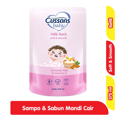 Promo Cussons Baby Sabun Mandi Bayi Soft & Smooth 375 ml Alfamart